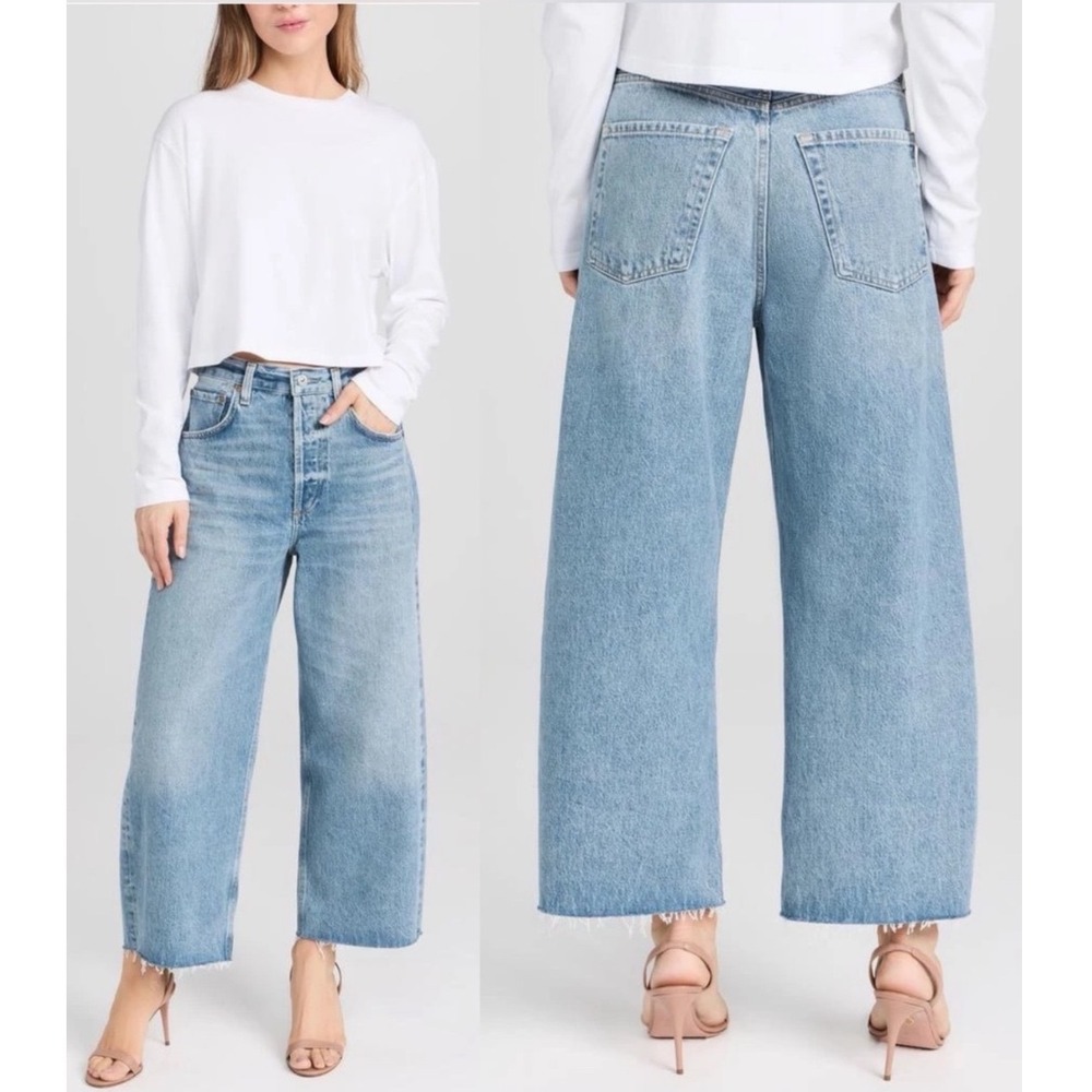 Citizens Of Humanity Ayla Raw Hem Crop Size 26 Light Wash